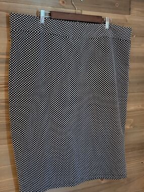 Fig & Blu Black and White Polka Dot Pencil Skirt Size 3X